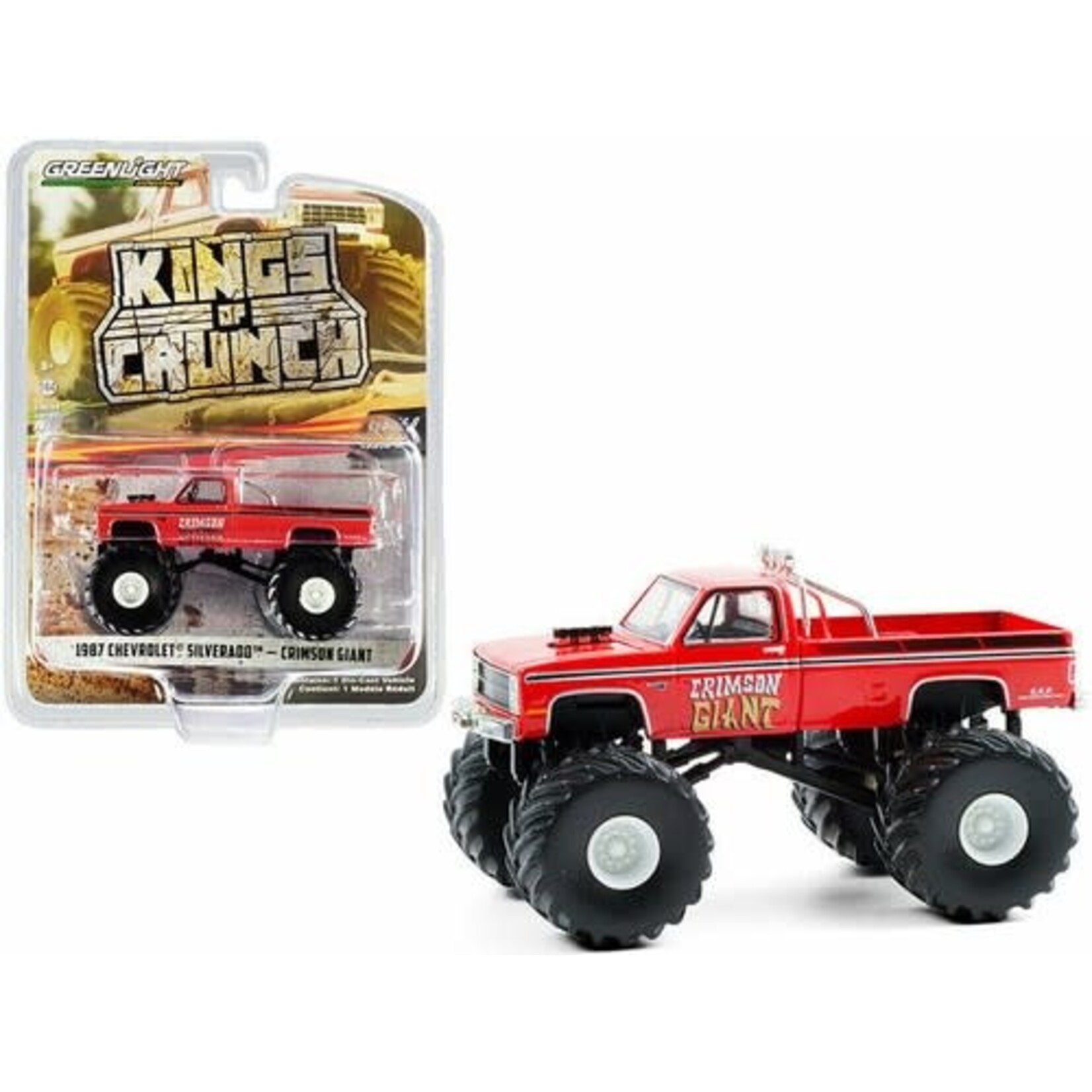 Greenlight GLT49080-F Greenlight 1987 Chevrolet Silverado Monster Truck Crimson Giant Kings of Crunch Series 8