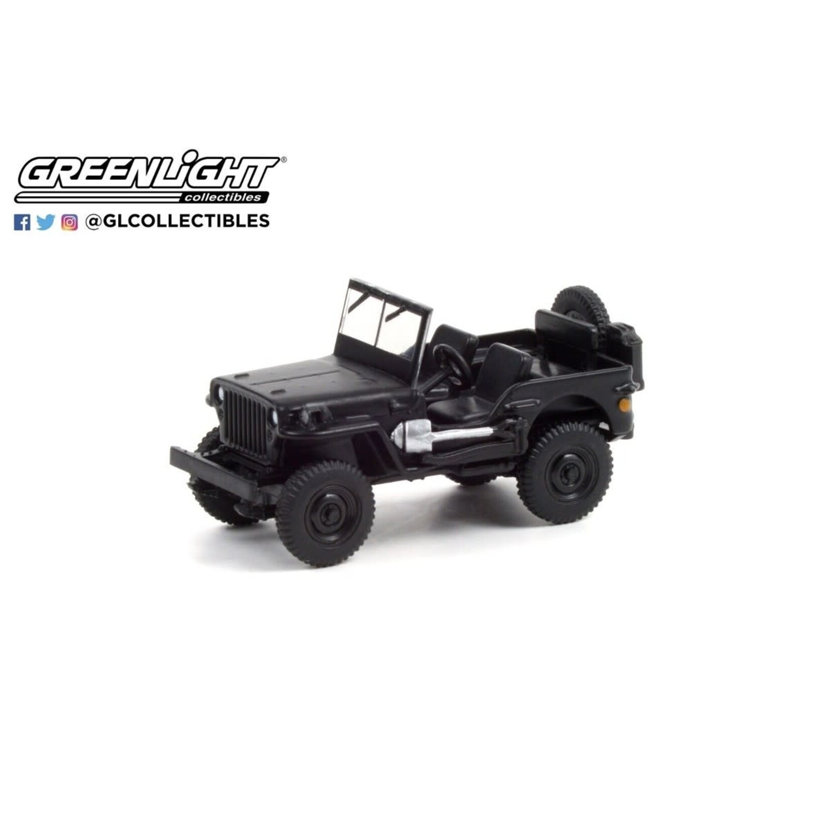 Greenlight GLT28070-A Greenlight 1942 Willys MB Jeep Black Bandit Series 25