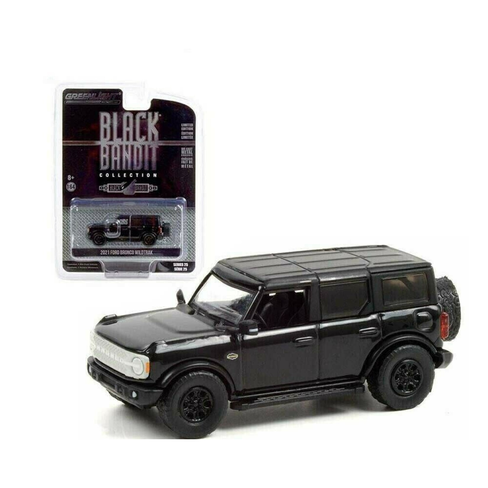 Greenlight GLT28070-F Greenlight 2021 Ford Bronco Wildtrak Black Bandit Series 25