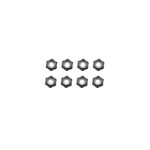 ASC21689 Associated M2 Locknuts, Black Aluminum (8pcs)