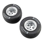 Losi LOS-4641 Losi Hoosier Tires, Soft, Mounted, Satin Aluminum, Left/Right (2): 22S DLM