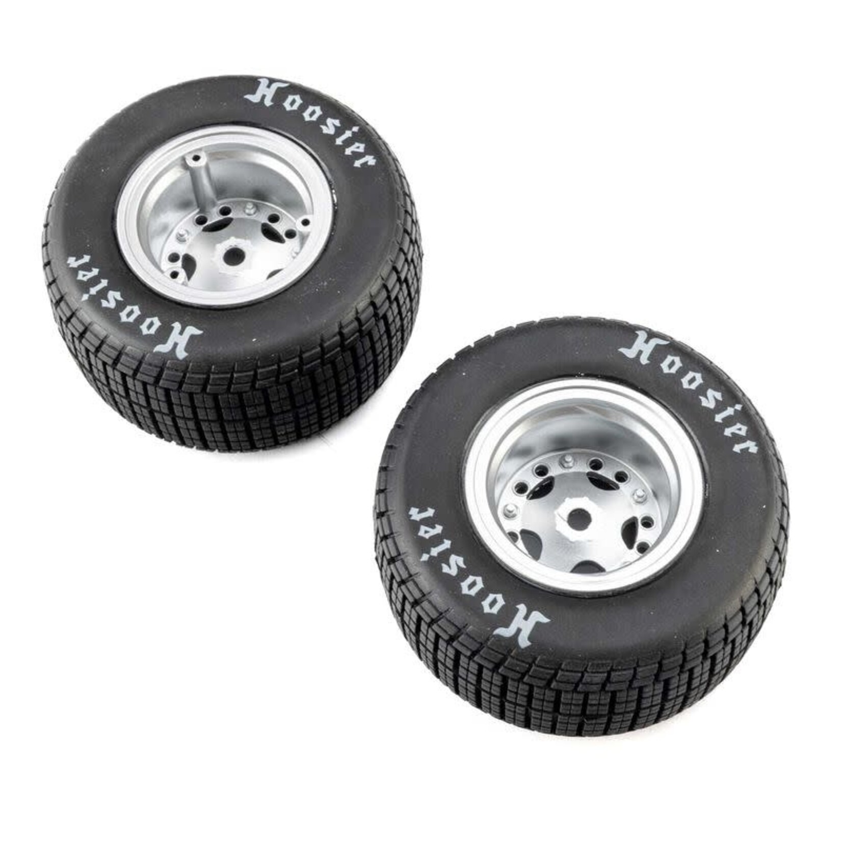Losi LOS-4641 Losi Hoosier Tires, Soft, Mounted, Satin Aluminum, Left/Right (2): 22S DLM