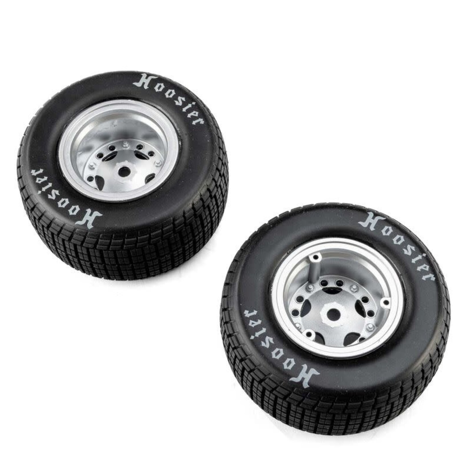 LOS-4642 Losi Hoosier Tires, Medium, Mounted, Satin Aluminum, Left/Right (2): 22S DLM