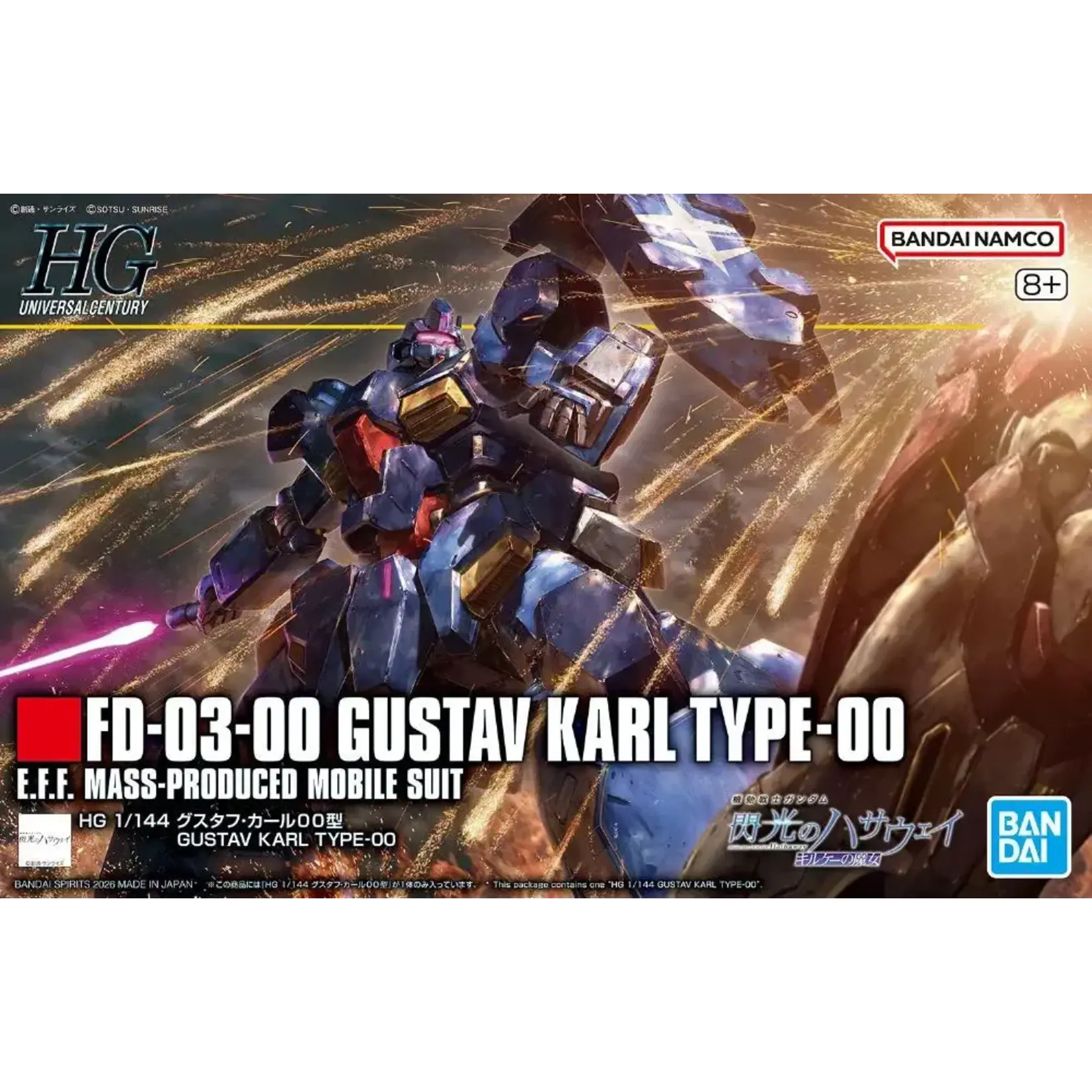 Bandai BAS2794161 Bandai HG Gustav Karl Type-00 Gundam Hathaway HGUC