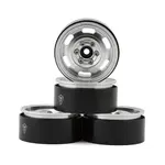 Treal Hobby TLHTWHEEL-154 Treal Hobby Type G 1.9 Vintage Wagon Beadlock Wheels (Silver) (4) (129.5g)