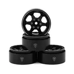 Treal Hobby TLHTWHEEL-68 Treal Hobby Type H 1.9 6-Spoke Beadlock Wheels (Black) (4)