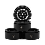 Treal Hobby TLHTWHEEL-77 Treal Hobby 1.9 Type-M Aluminum Crawler Beadlock Wheels (Black) (4) (122.9g ea)