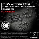 R1 R1-920318 R1WURKS R1B Carbon Caster and Steering Blocks
