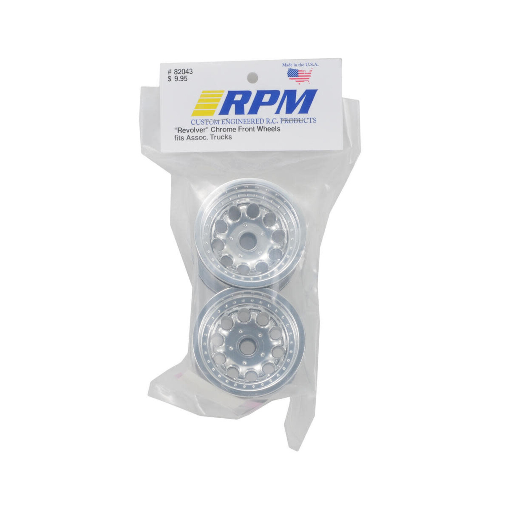RPM RPM82043 RPM "Revolver 10 Hole" Associated Front Wheels (2) (Chrome) (Bearing)