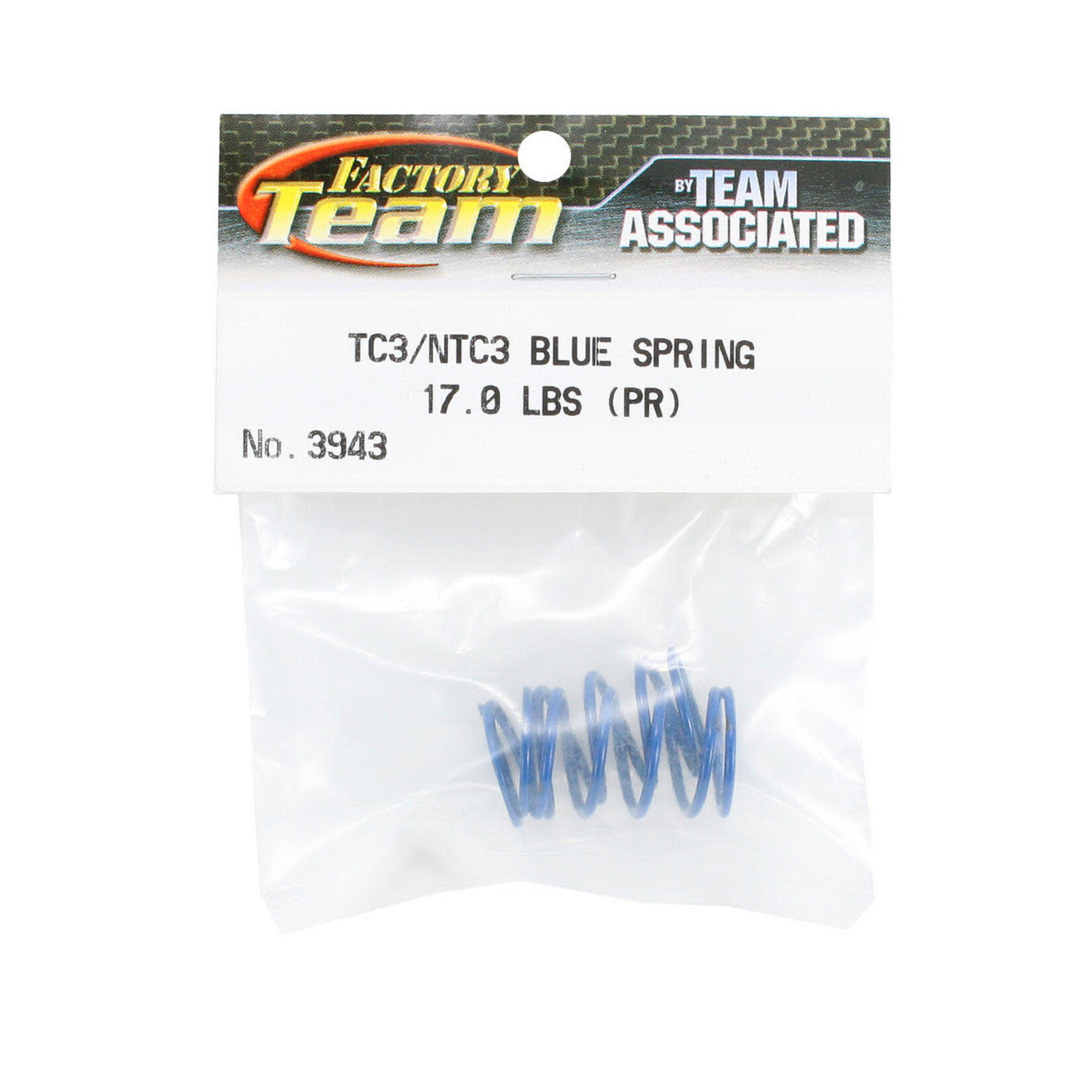 Team Associated ASC3943 Team Associated Sedan Shock Spring Set (Blue - 17lb) (2)