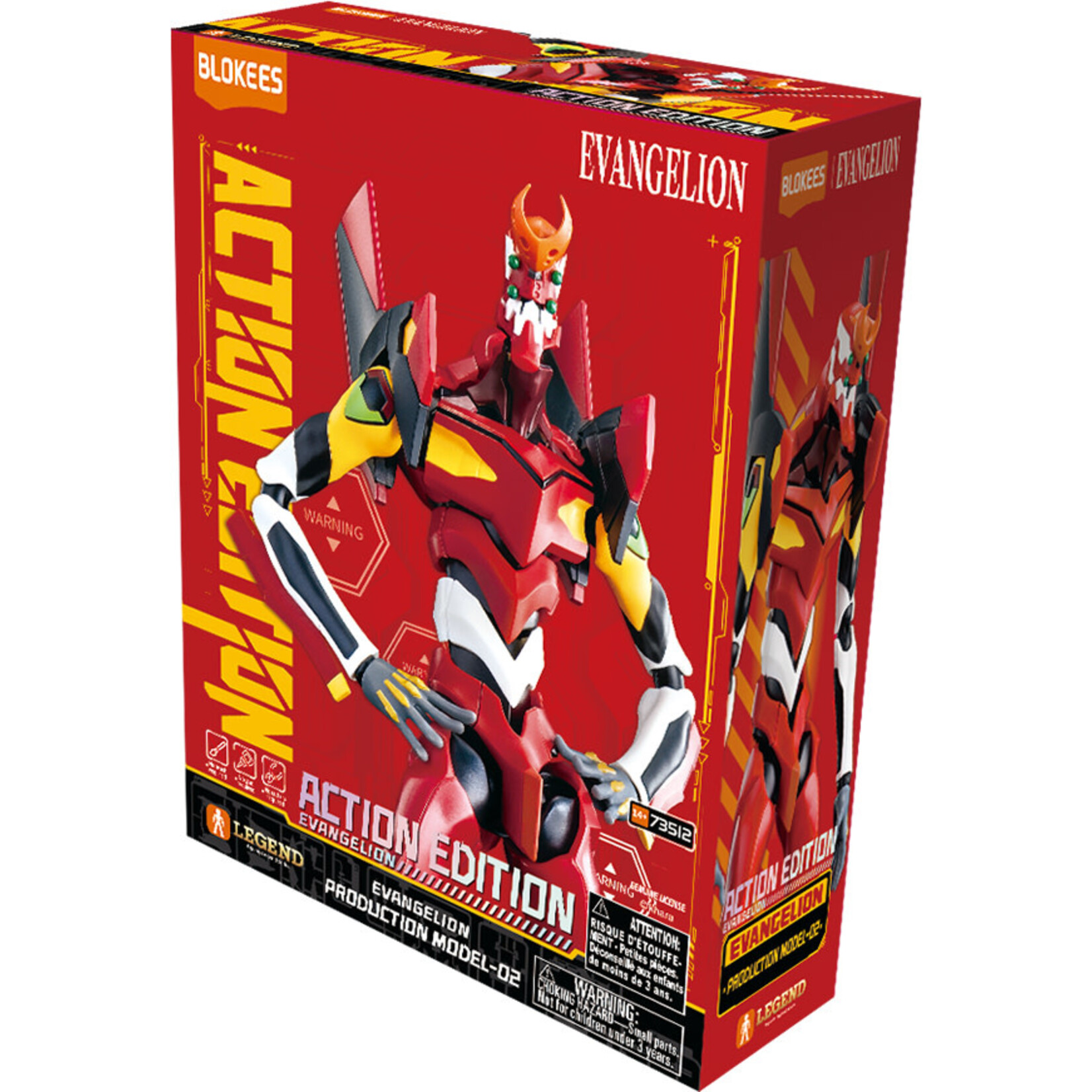 Blokees BKE73512 Blokees Evangelion Production Model-02 Plastic Model Kit (Action Edition)