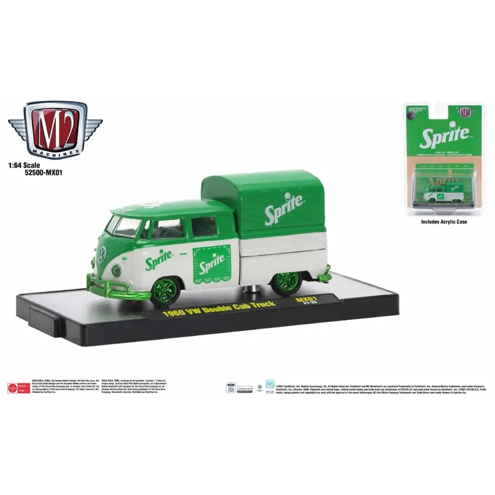 M2 Machines M2-52500-MX01-CHASE M2 Machines 1960 VW Double Cab Truck Sprite Mexico