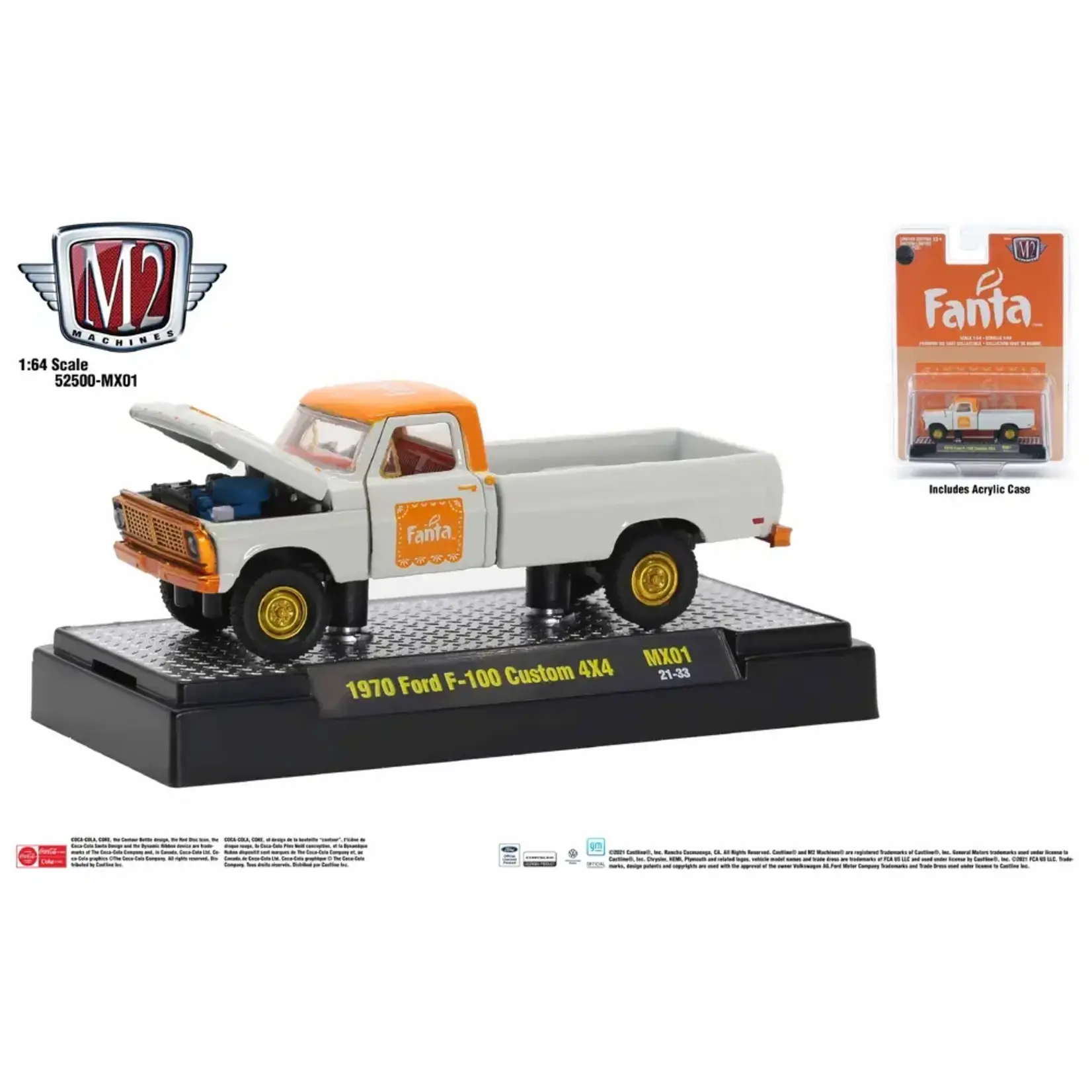M2 Machines M2-52500-MX01-CHASE M2 Machines 1970 Ford F-100 Custom 4x4 Fanta Mexico