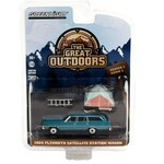 Greenlight GLT38010-B Greenlight 1969 Plymouth Satellite Station Wagon With Camp'otel Cartop Sleeper Tent The Great Outdoors Series 1