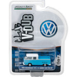 Greenlight GLT29860-C Greenlight 1968 Volkswagen Type 2 T2 Double Cab Pickup Blue Club Vee-Dub Series 4