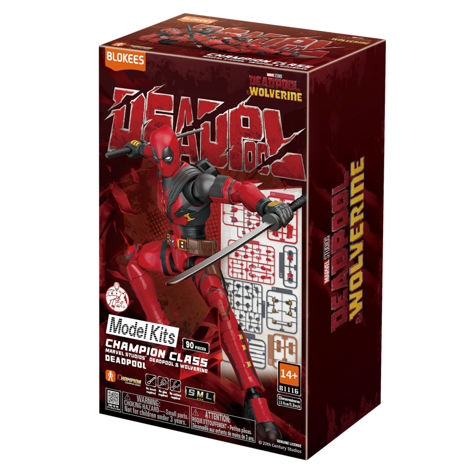 Blokees BKE81116 Blokees Marvel Champion Class 04 "Deadpool & Wolverine" Deadpool Plastic Model Kit