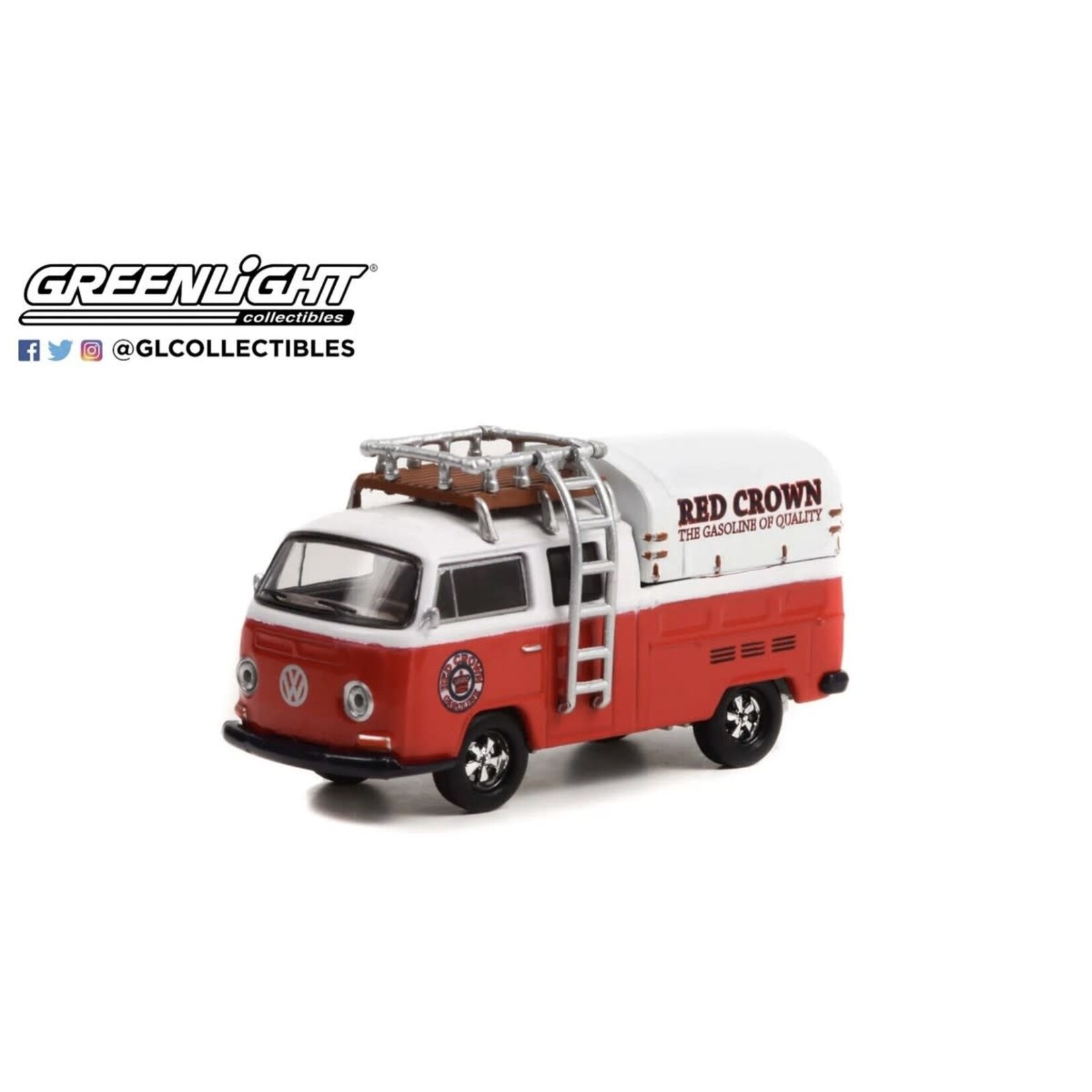 Greenlight GLT36050-A Greenlight 1969 Volkswagen Type 2 Double Cab Pickup Red Crown Gasoline Club Vee-Dub Series 14