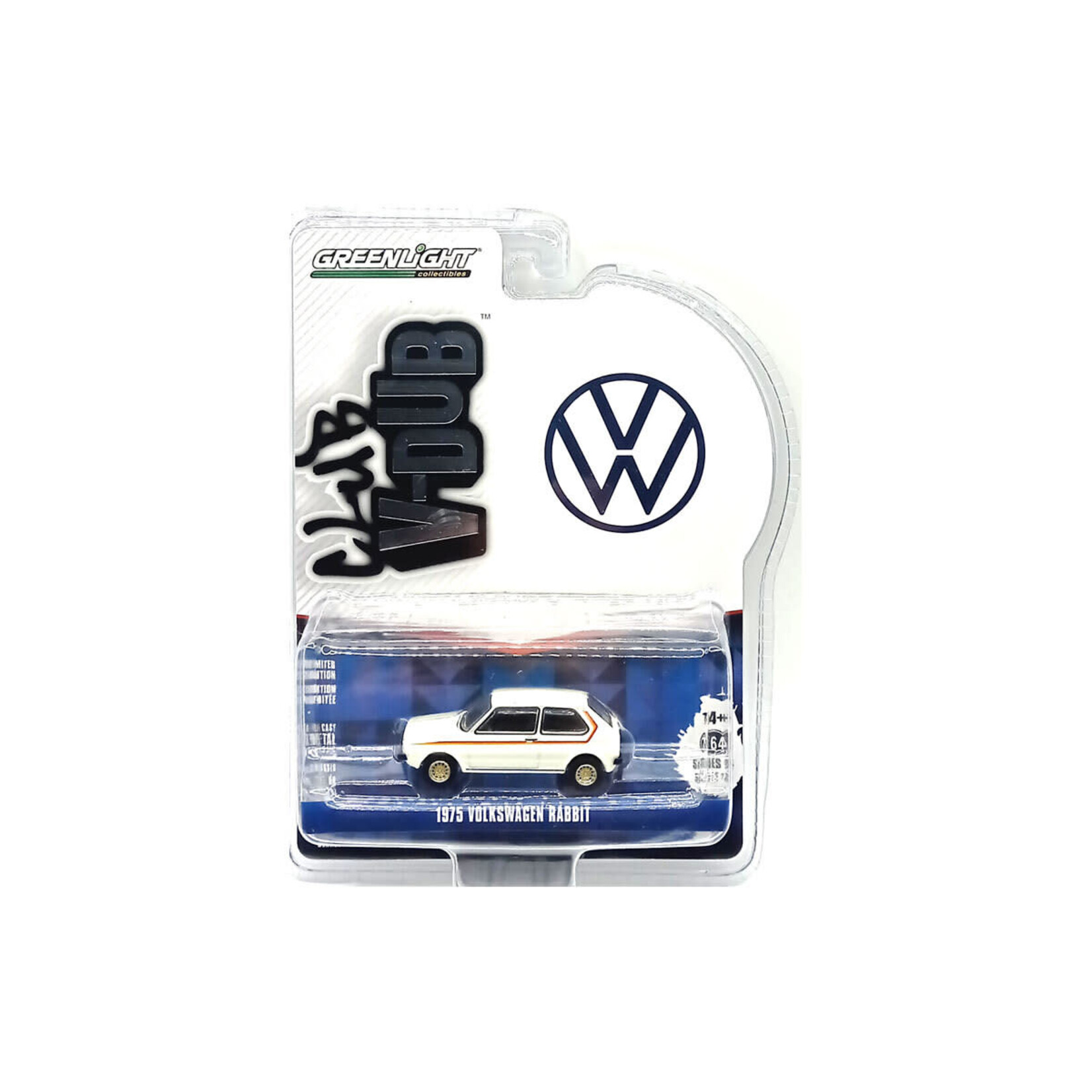 Greenlight GLT36050-D Greenlight 1975 Volkswagen Rabbit Pastel White With Custom Stripes Club Vee-Dub Series 14