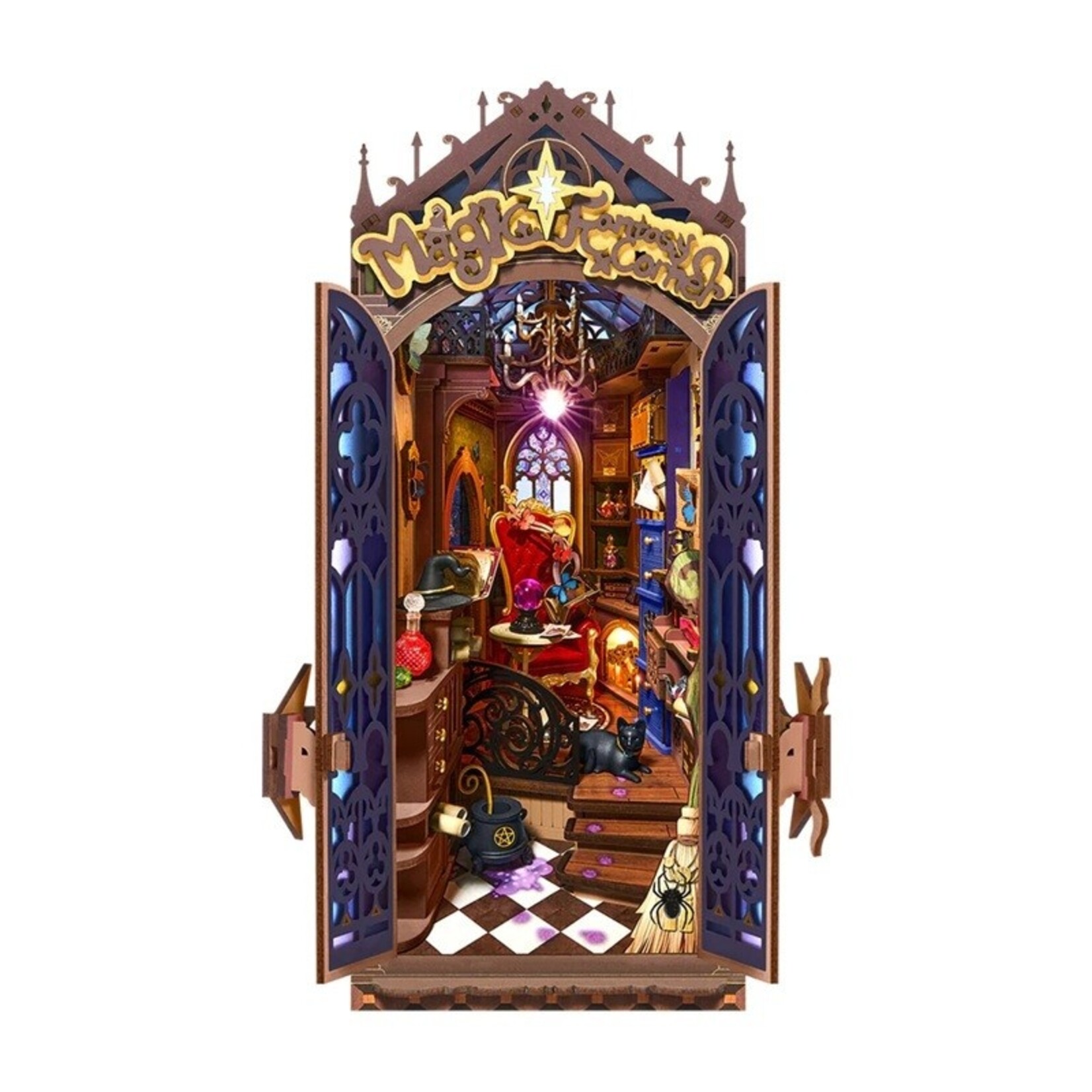 Robotime ROETGB14 Robotime Rolife Magic Fantasy Corner DIY Book Nook Shelf Insert