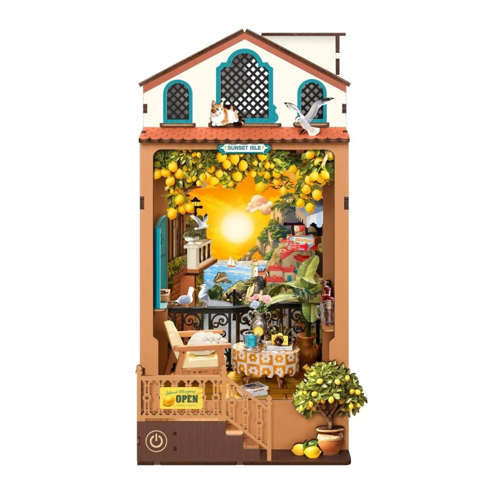 Robotime ROETGB18 Robotime Sunset Isle DIY Book Nook
