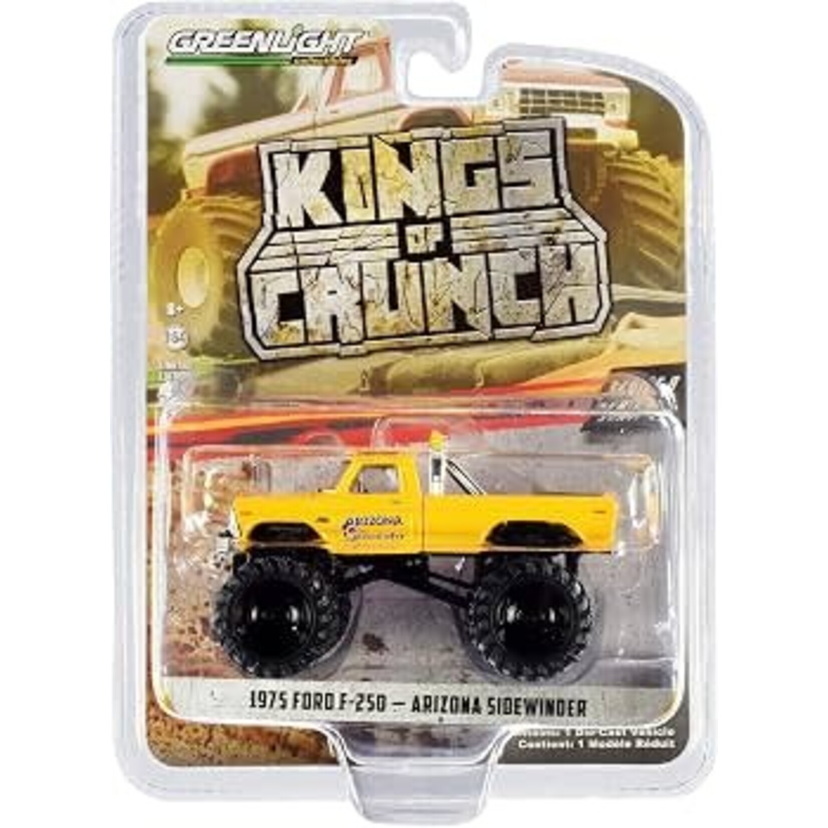 Greenlight GLT49080-B Greenlight 1975 Ford F-250 Monster Truck Arizona Sidewinder Kings of Crunch Series 8