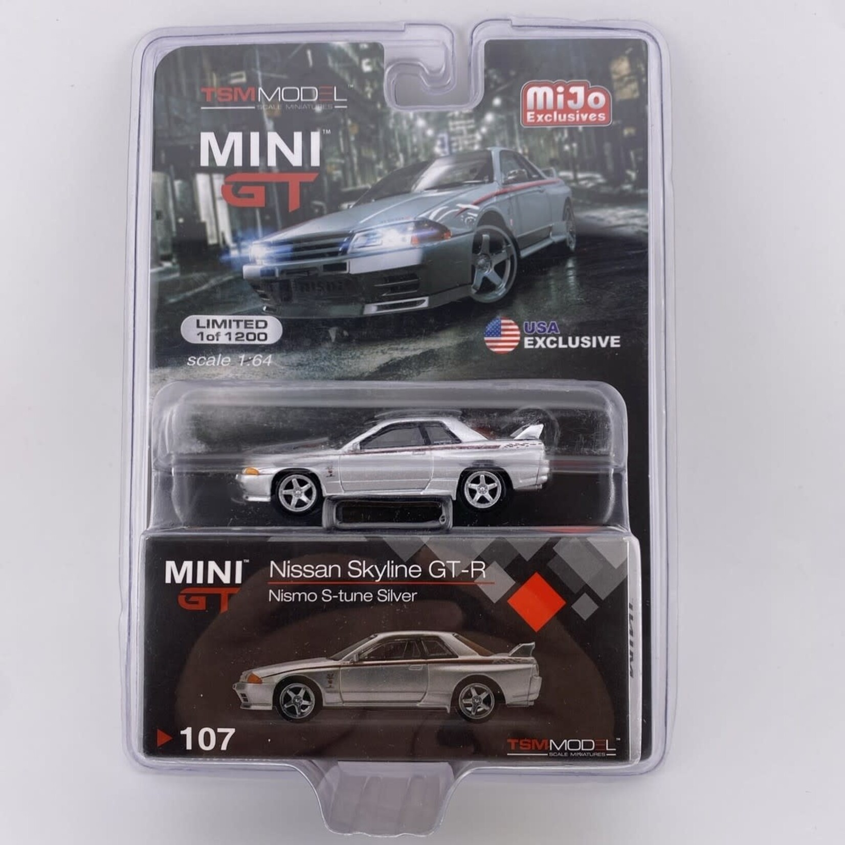 Mini GT MGT00107 Mini GT Nissan Skyline GT-R (R32) Silver