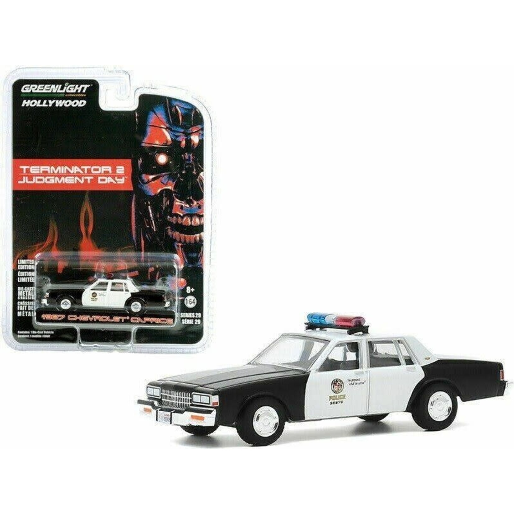 Greenlight GLT44890-F Greenlight 1987 Chevrolet Caprice Metropolitan Police Terminator 2 Judgment Day Hollywood Series 29