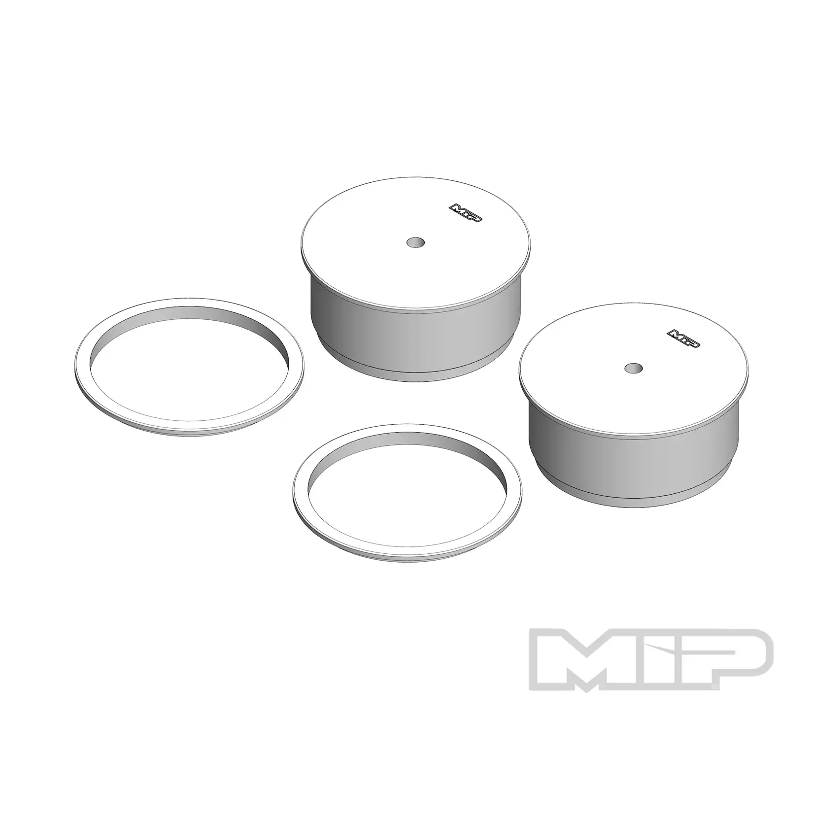 MIP MIP25411 MIP Front Wheels, 4-10 Legend (2), White