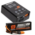 Spektrum SPMX-1032 Spektrum Smart Powerstage Surface Bundle: 5000mAh 2S 50C LiPo Battery (IC5) / 100W S100 Charger