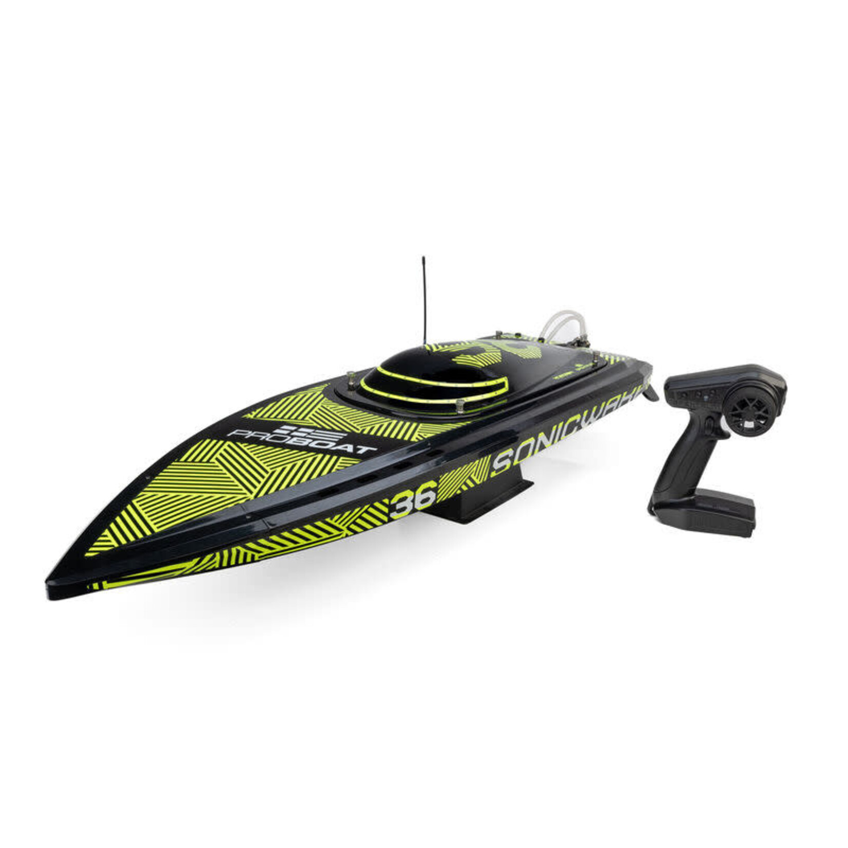 Pro-Boat PRB-2171T1 Sonicwake 36" V3, Self-Righting V-Hull Boat RTR, Black Hull