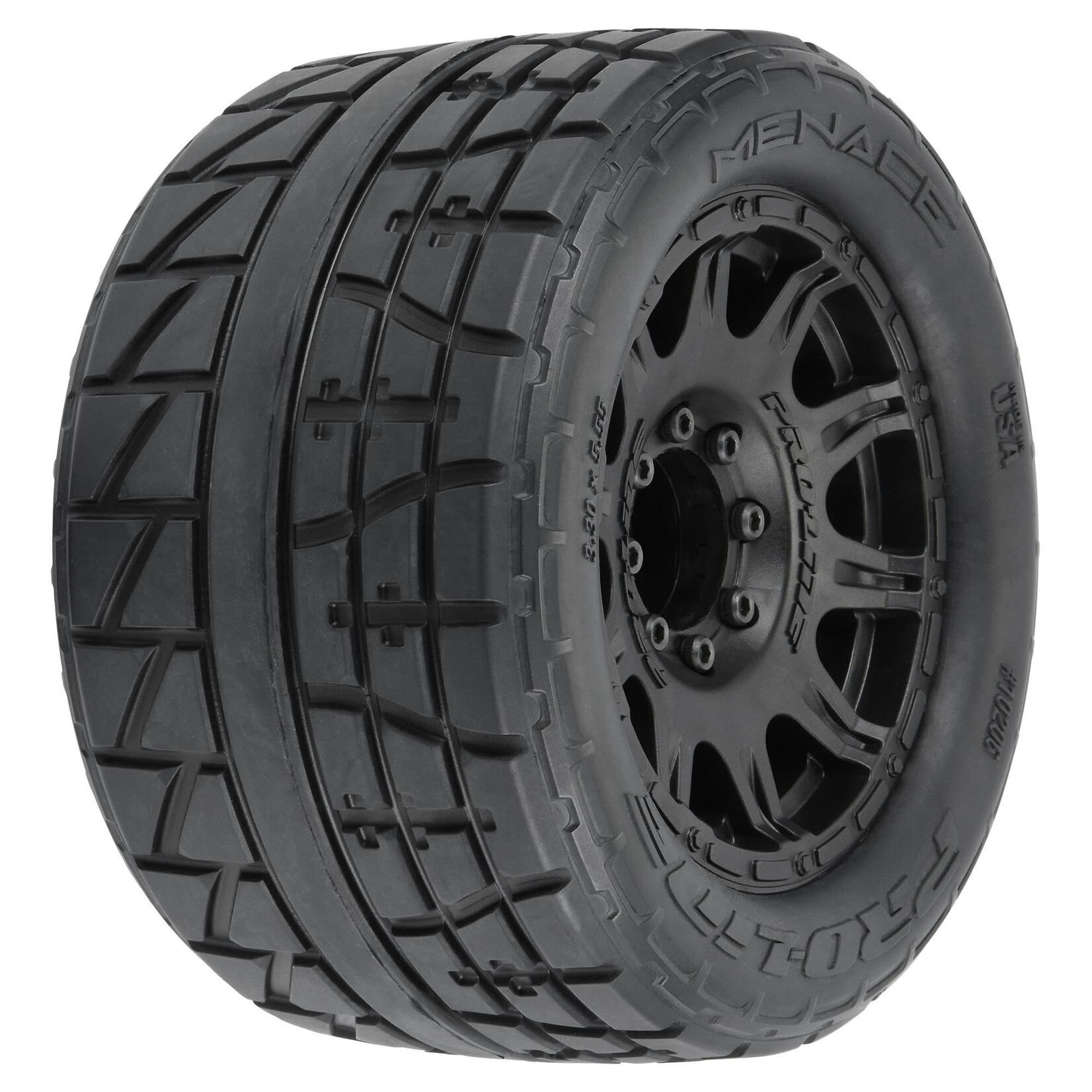 Pro-line Racing **PRO1020610 ProLine 1/8 Menace HP F/R 3.8 MT MTD 17mm Blk Raid (2)