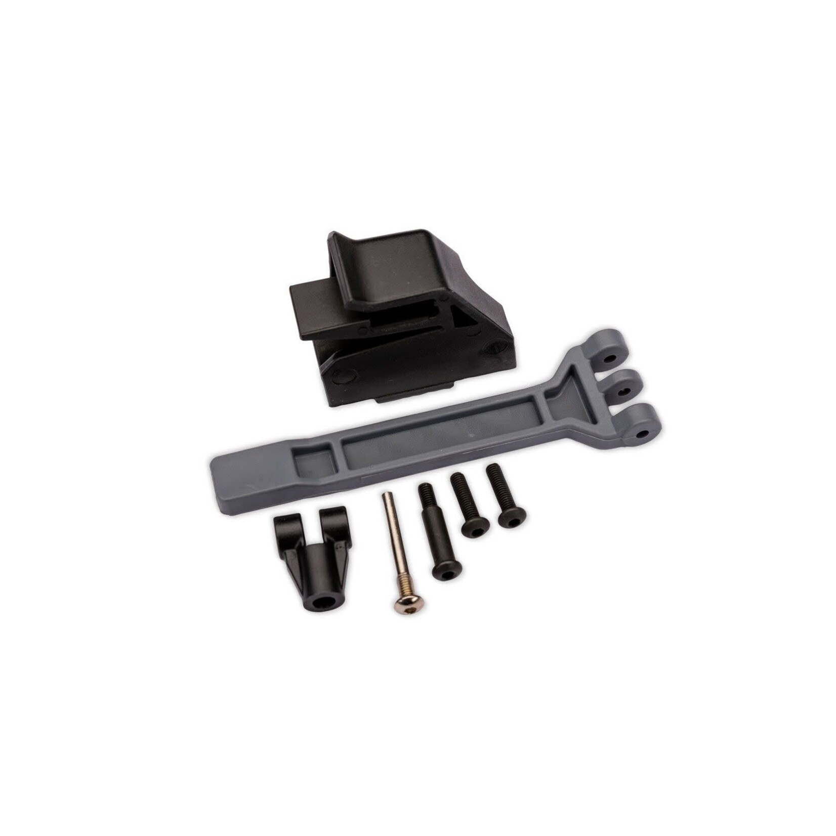 Traxxas TRA9068-SLGRY Traxxas Rustler 2WD Battery Hold-Down (Slate Gray)/ Battery Clip/ Hold-Down Post/ Screw Pin/ Pivot Post Screw (Fits #3728-Blk 3728-Gray Or 3728-Stgry Lower Chassis)