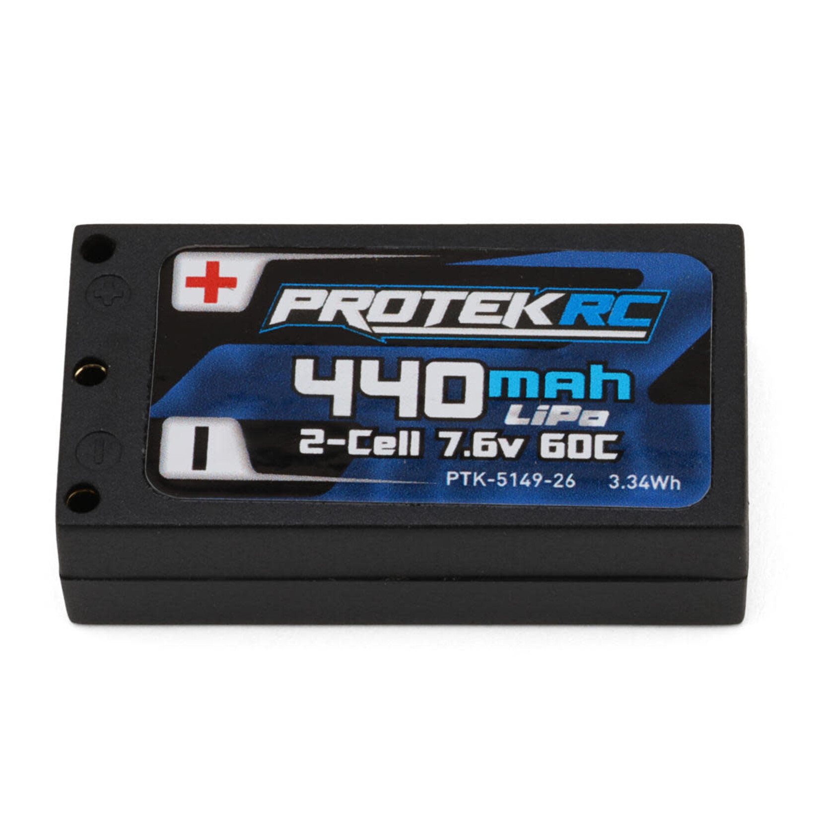 ProTek RC PTK-5149-26 ProTek RC 2S 60C Low IR 1/28 Hard Case LiPo (7.6v/440mah) w/2mm Bullets