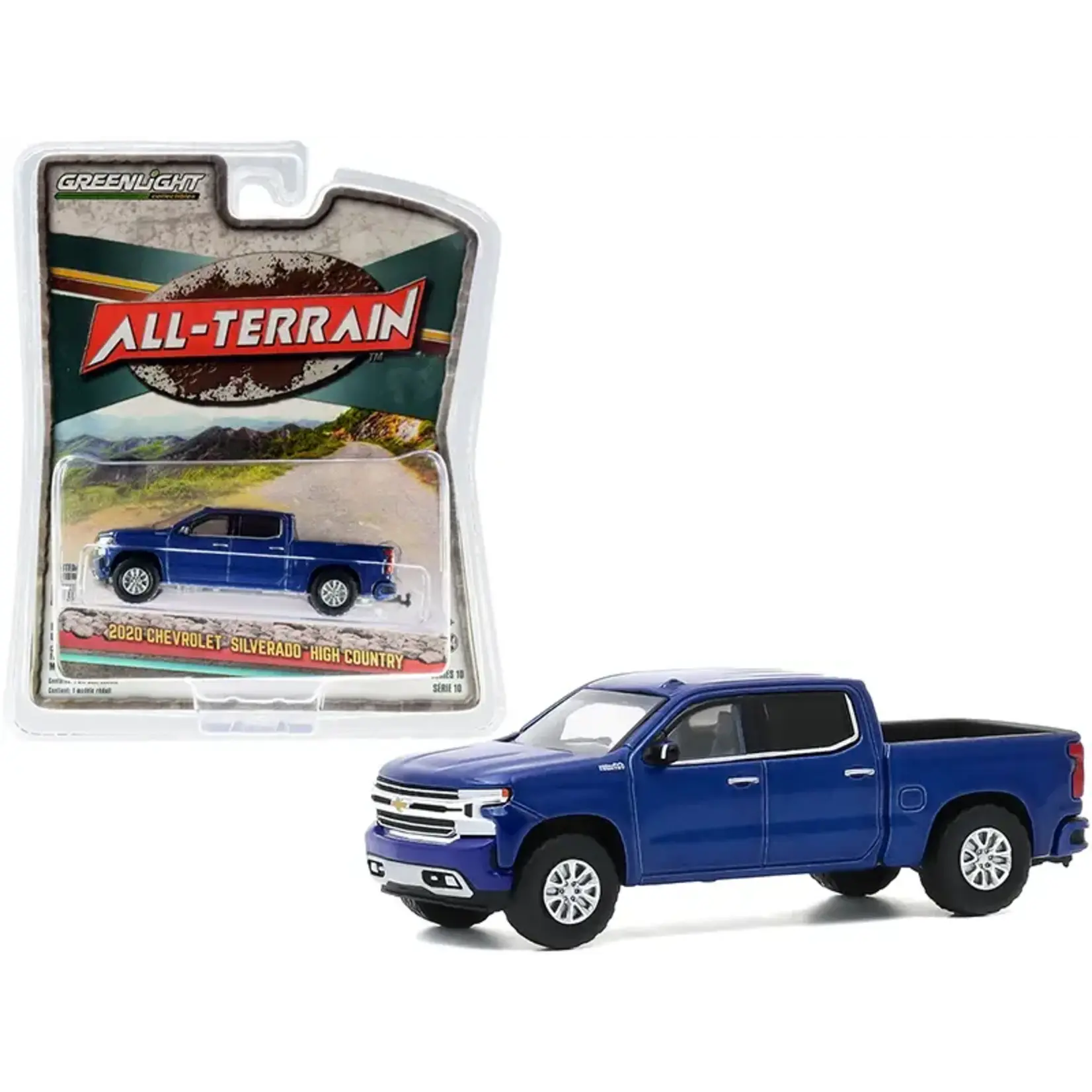 Greenlight GLT35170-F Greenlight 2020 Chevrolet Silverado High Country Pickup Truck North Sky Blue Metallic All-Terrain Series 10