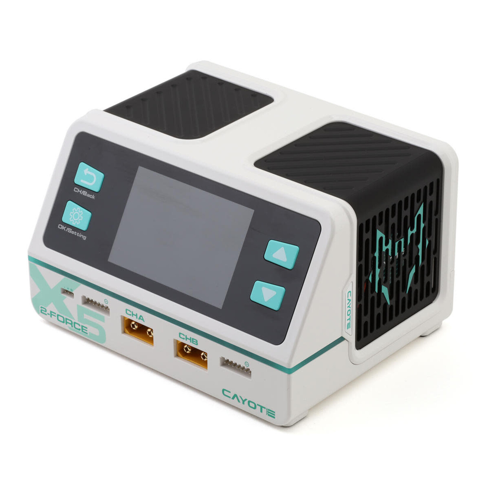 Cayote CYEG1022 Cayote 2-Force X5 Racing Dual Battery Charger w/XT90 Charge Lead (6S/40A) (AC 500W/DC 1400W)