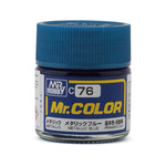 GSI Creos GUZC076 GSI Creos Mr. Hobby C76 Metallic Blue Acrylic Hobby Paint (10ml)