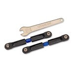 Traxxas TRA7491-BLUE Traxxas VX3 4X4 Turnbuckles Camber Links X-Short (Steel Blue) (2) (Assembled With Rod Ends And Steel Hollow Balls)/ Steel Wrench 6Mm (1) (Fits Slash (Front Or Rear) Rustler (Front) Jato 4X4 (Rear))