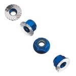 Axial AXIC1046 Axial M4 Serrated Wheel Nut (Blue) (4)