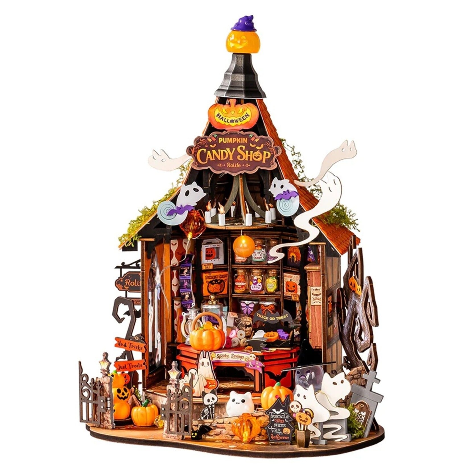 Robotime ROEDG186 Robotime Haunted Candy House DIY Miniature House