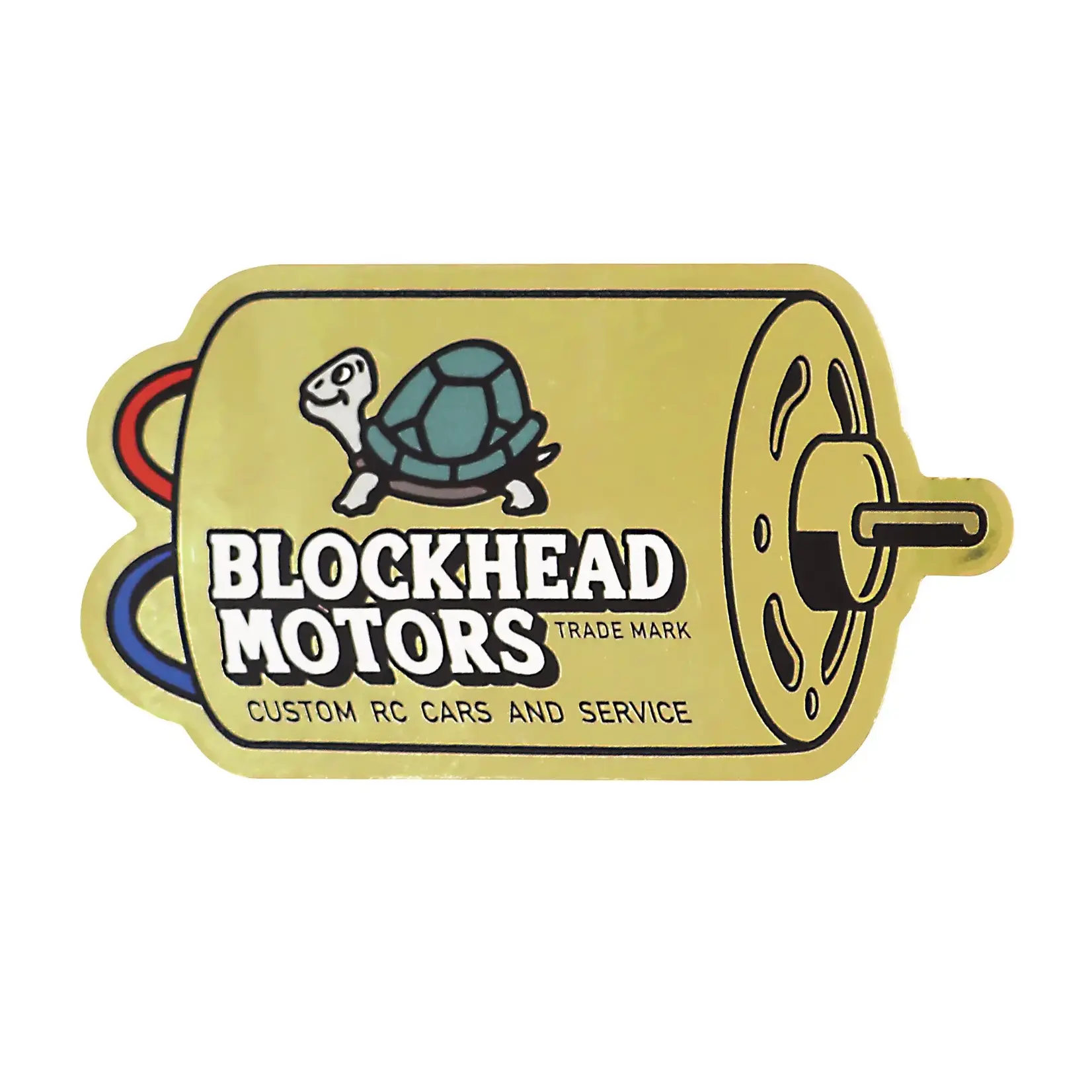 Blockhead Motors Blockhead Motor Sticker [Mirror Gold]
