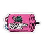 Blockhead Motors Blockhead Motor Sticker [Pink]