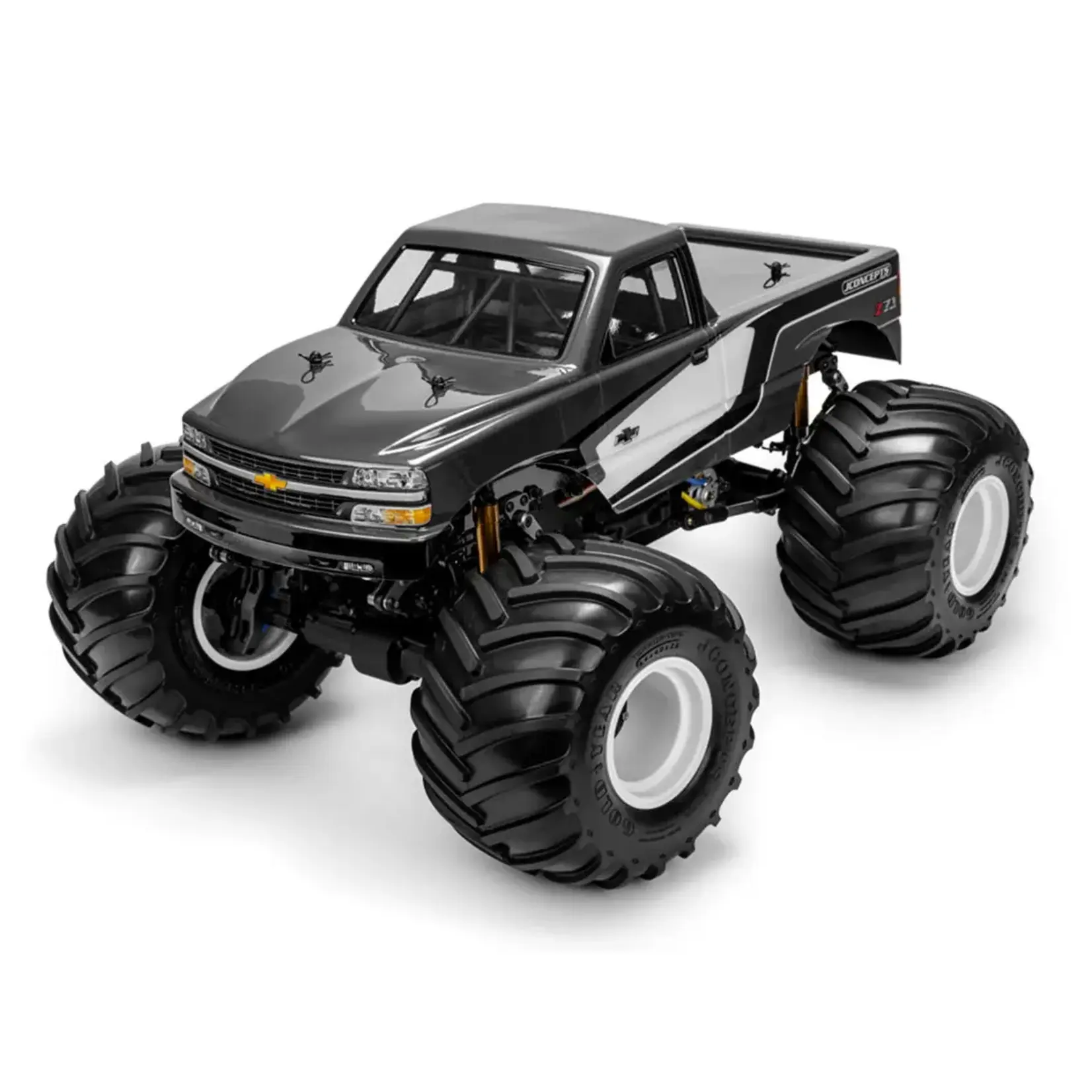 JConcepts JCO0693 JConcepts 2001 Chevy Silverado 1500 Single Cab 1/10 Monster Truck Body (Clear) (13.0")