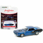 Greenlight GLT37230-C Greenlight 1970 Plymouth Barracuda Custom Hardtop Blue With Modern HEMI Lettering Lot #720 Barrett-Jackson Series 7