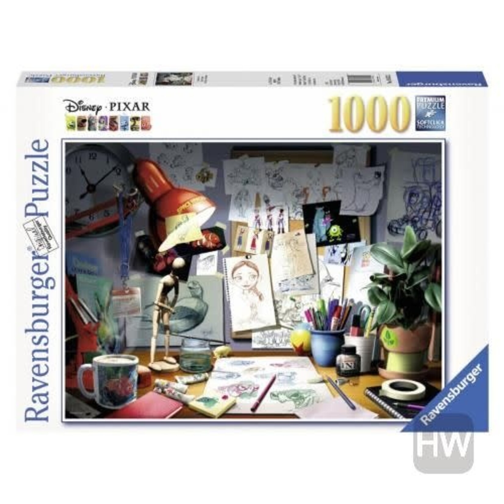 Ravensburger RVB12000302 Ravensburger Disney Pixar The Artist's Desk Jigsaw Puzzle (1000pcs)