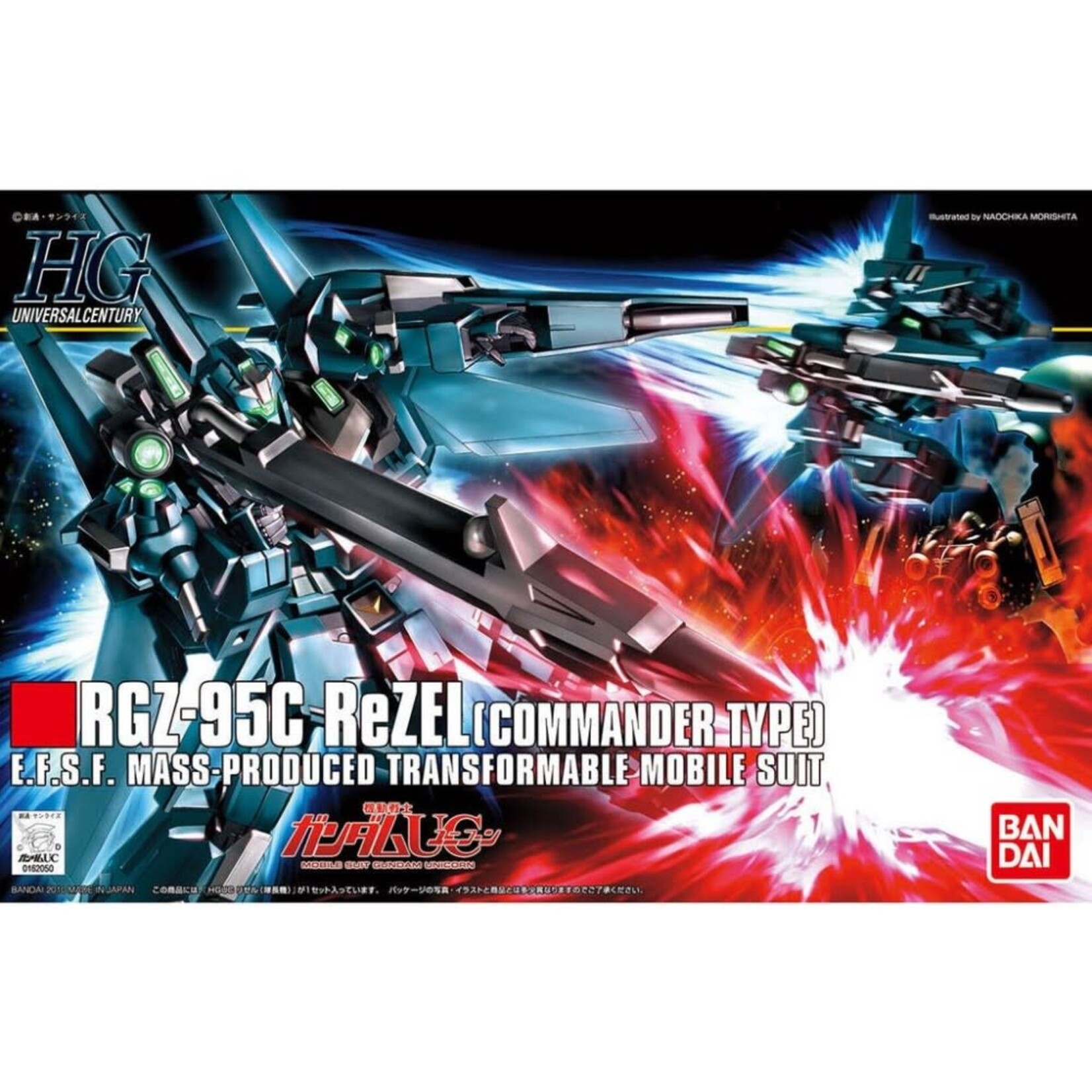Bandai BAS2091787 Bandai HG #108 Rezel (Commander Type) Gundam UC HGUC
