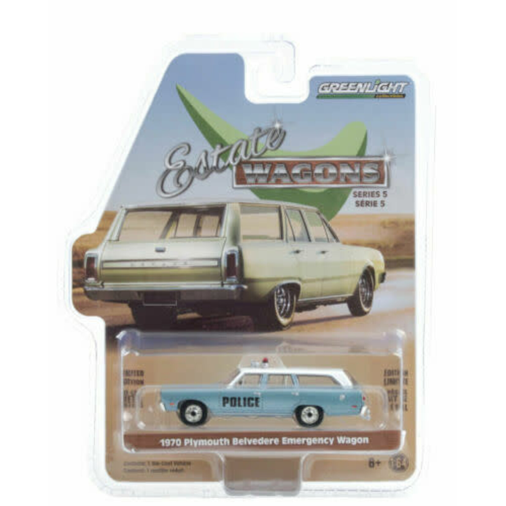 Greenlight GLT29990-C Greenlight 1970 Plymouth Belvedre Emergency Wagon Police Car Series 5