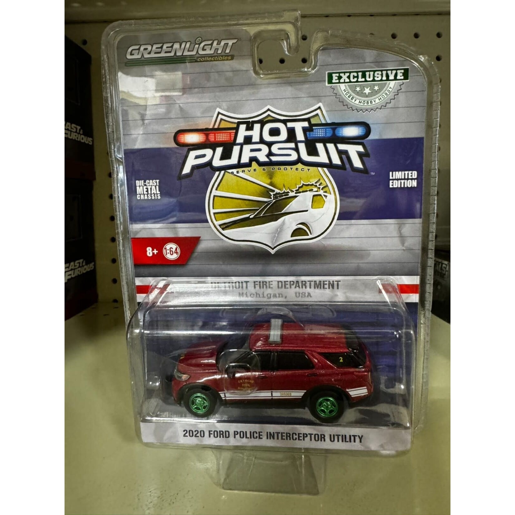 Greenlight GLT30257-CHASE Greenlight 2020 Ford Police Interceptor Detroit FD
