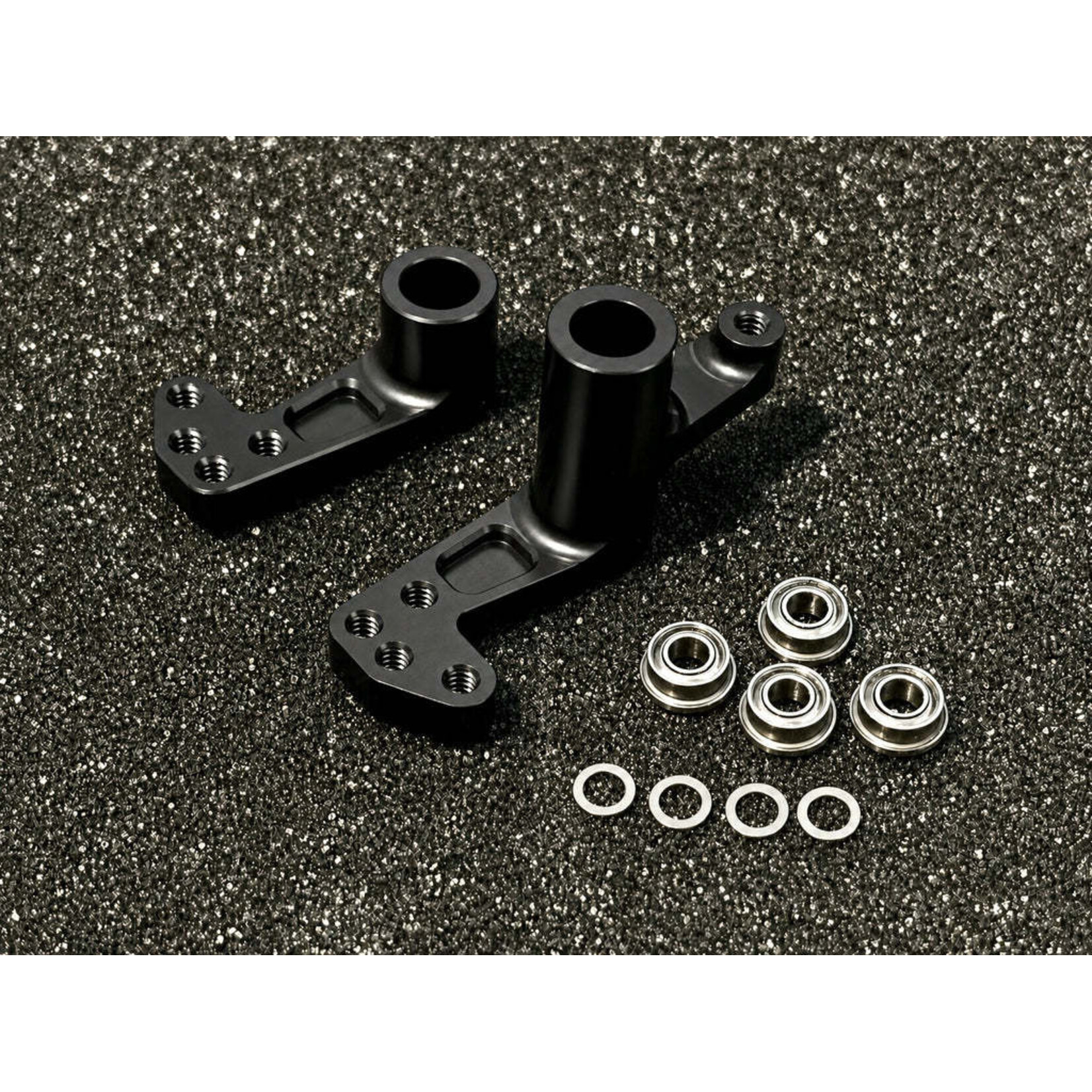 Moto Obscura MOB16224BK RC10 B2 / B3 / T3 Aluminum Steering Bellcranks Black