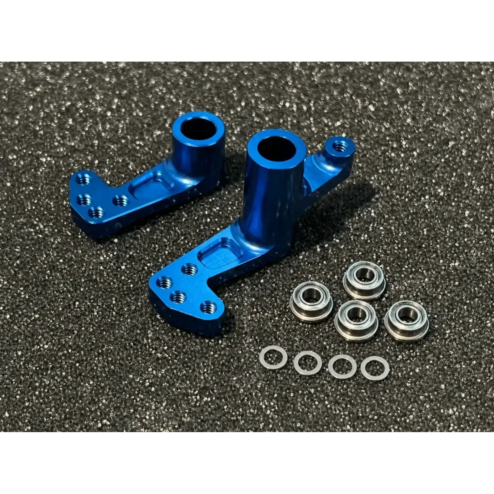 Moto Obscura MOB16224BLU RC10 B2 / B3 / T3 Aluminum Steering Bellcranks Blue