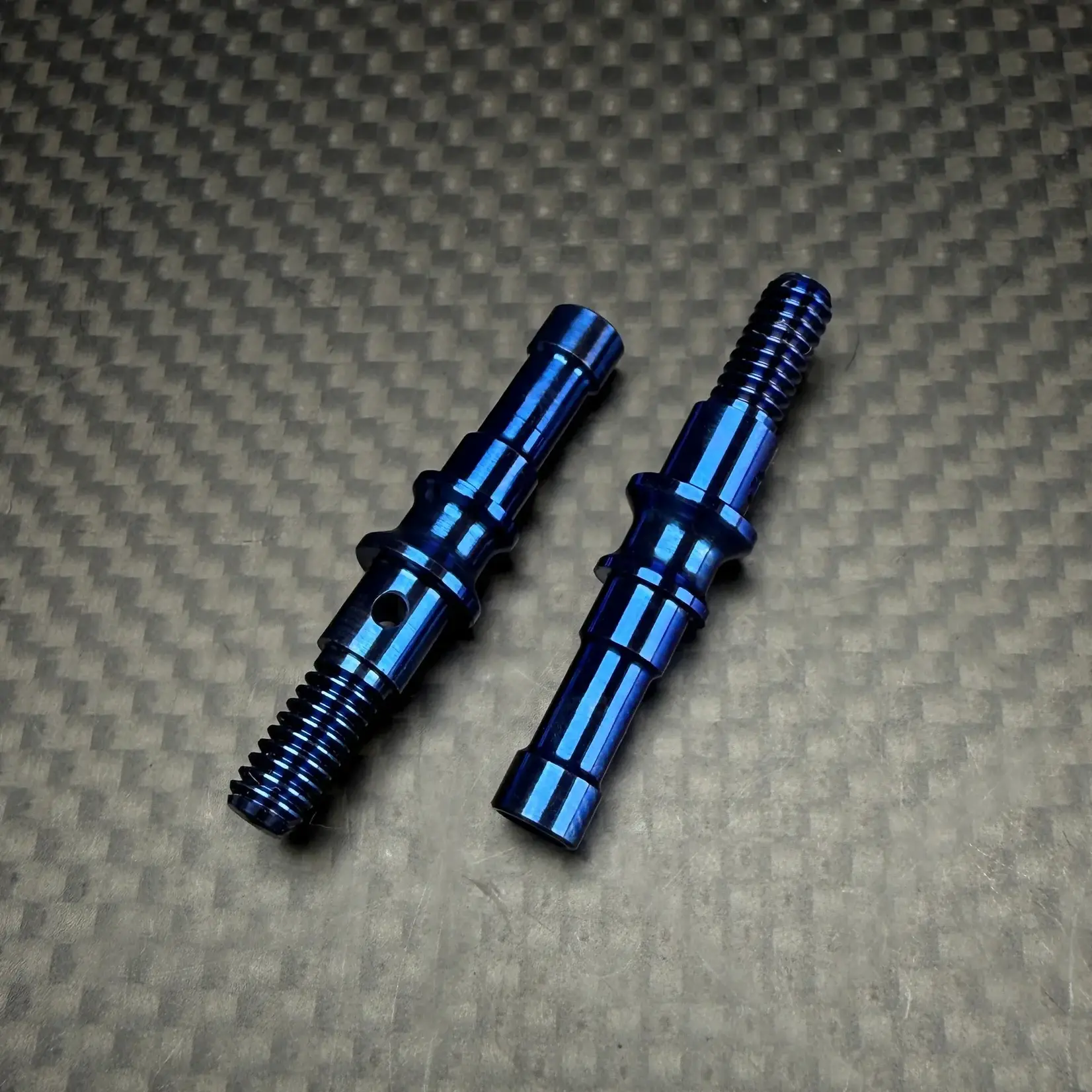 R1 R1-900316-B R1WURKS (Compatible with RC10) Titanium Hex Adapter Axles, Front